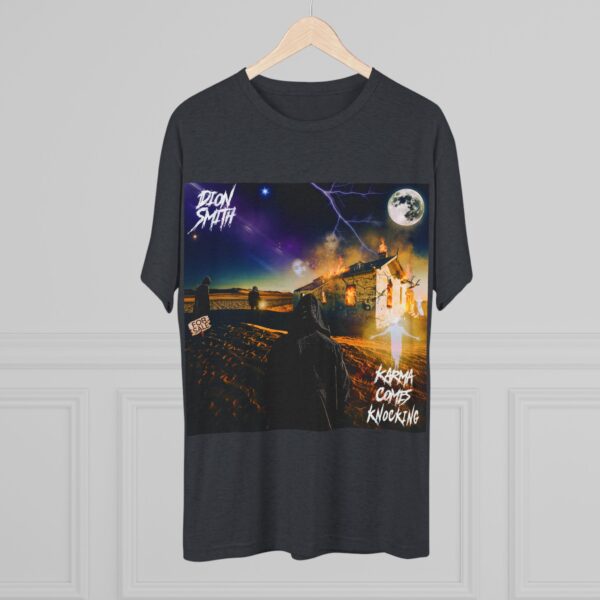 "Karma Comes Knocking" Unisex Tri-Blend Crew Tee - Image 12